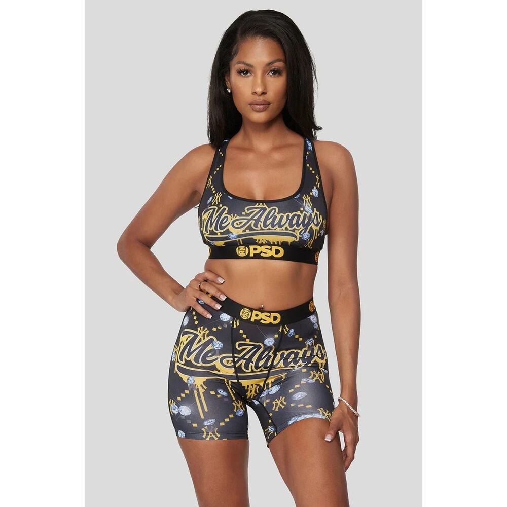 PSD Women's Me Always Black Sports Bra, Black, M